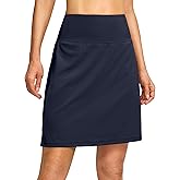 G Gradual 19" Skorts for Woman Knee Length Golf Skirt Long Athletic Tennis Skorts for Women Dressy Casual with Shorts Pockets