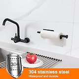 Ibergrif M34055B Kitchen Roll Holder Under Cabinet Self Adhesive Black view 3