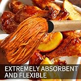 YFWOOD 18 Inch Barbecue Basting Mop with 3 Replacement Heads Wooden Handle view 4