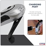 Sealey AK3305 3 LED Wind Up Rechargeable Torch Silver Dual Brightness view 6