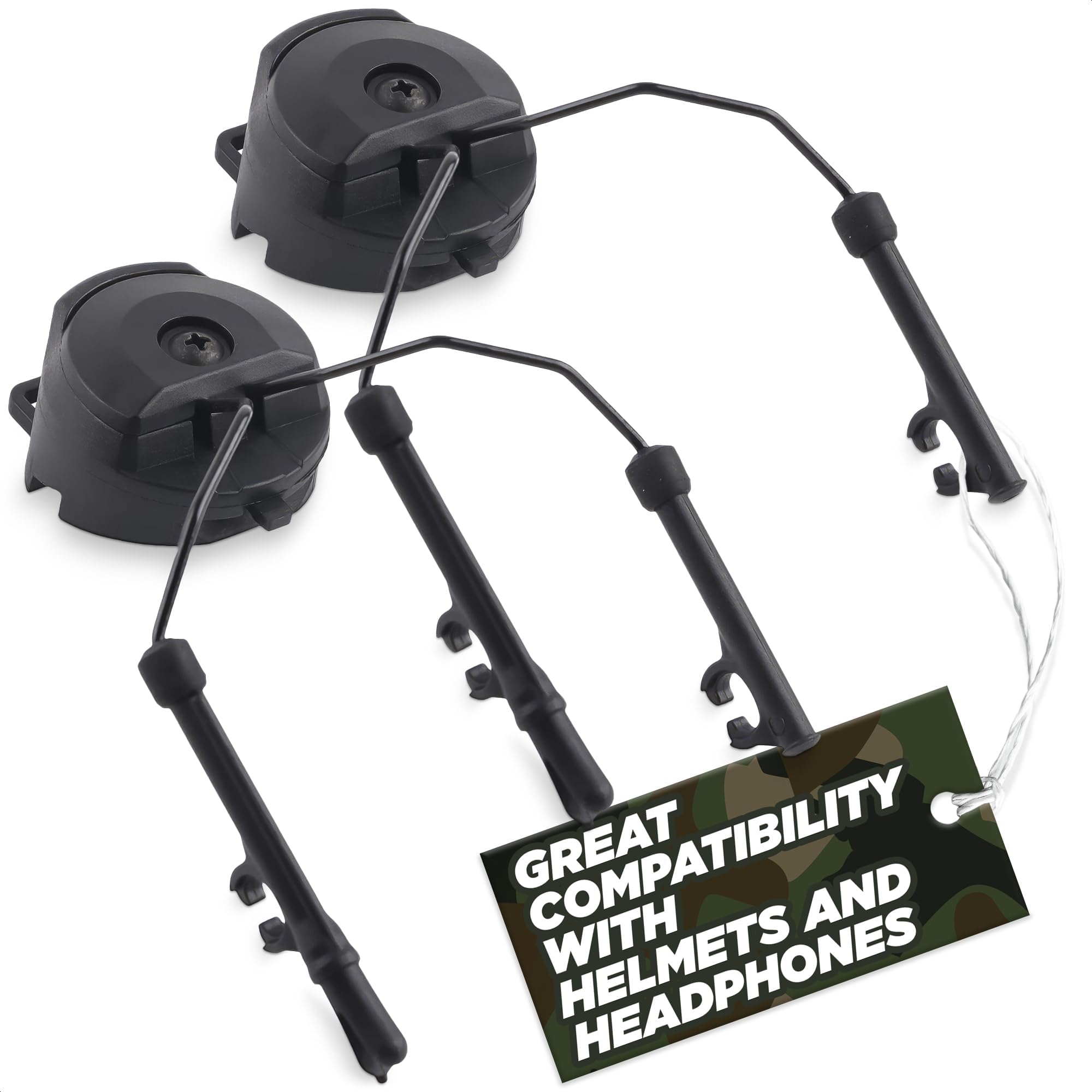 Photo 1 of ARC Rail Adapter for Tactical Headsets – Compatible with Peltor Comtac II/III, Earmor M31/M32, Sordin – Fits FAST, MICH, EXFIL Helmets – Airsoft, Range, Law Enforcement – Secure Mount, No Tools Needed