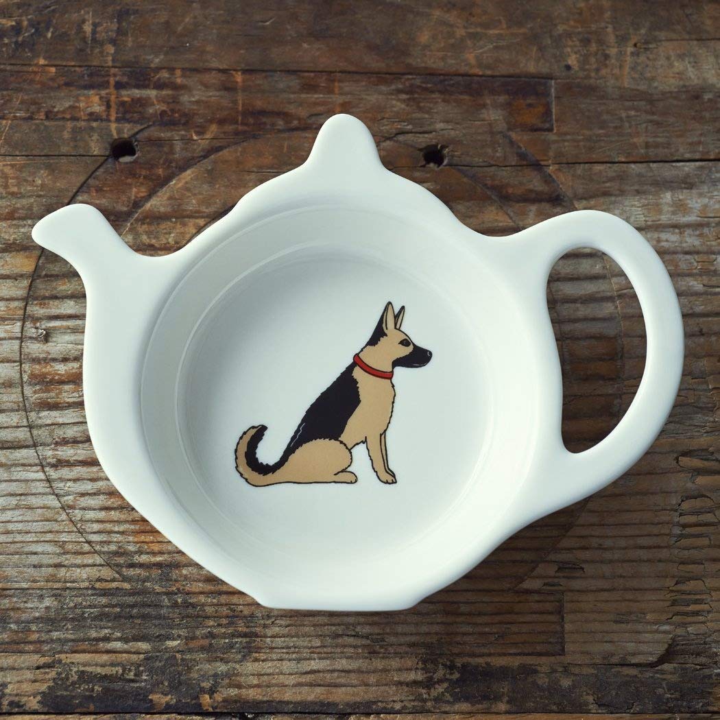 German Shepherd Teabag Dish