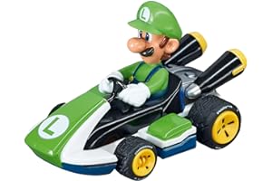 Carrera 64034 Mario Kart - Luigi 1:43 Scale Analog Slot car Vehicle for GO Electric and Battery Slot car Racing Track Sets