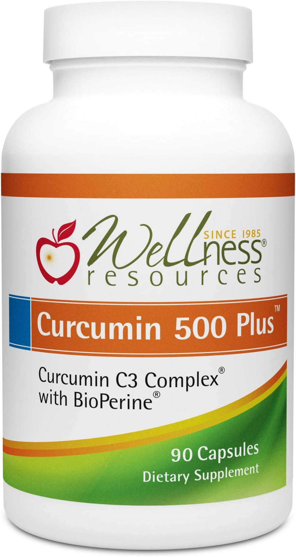 Curcumin 500 Plus - Highest Potency 95% Curcuminoids, Curcumin C3 Complex with BioPerine for Max Absorption (500mg, 90 Capsules)