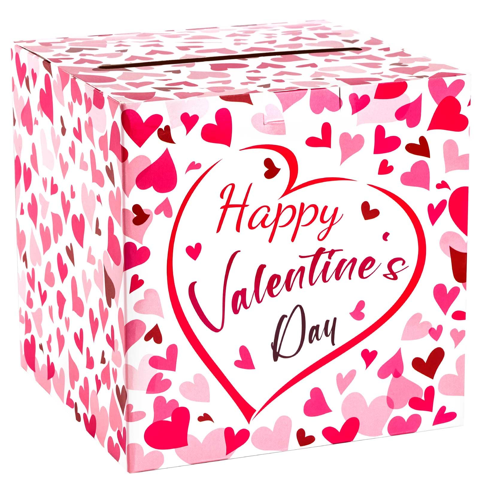 Hxezoc Valentine Card Box Favors Post Box Happy Valentines Day Cardboard Box for Kids Classroom, Valentine's Day, Baby Showers, Anniversary, Birthday Party Favors, Table Centerpiece Decorations
