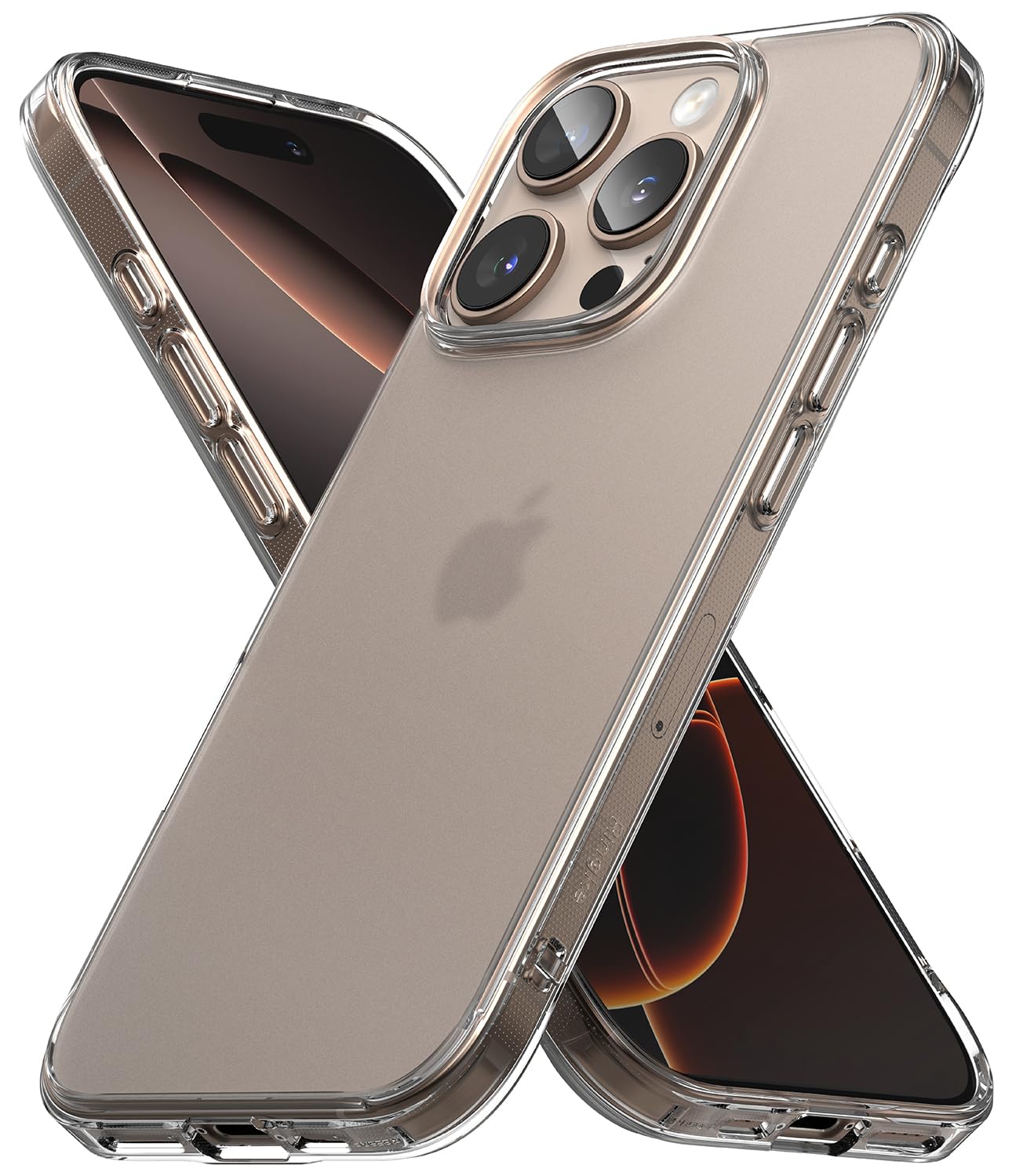 Ringke Fusion [Anti-Fingerprint] Compatible with iPhone 16 Pro Case, Frosted Hard PC Anti-Scratch Back Shockproof TPU Bumper Protective Phone Cover - Matte Clear