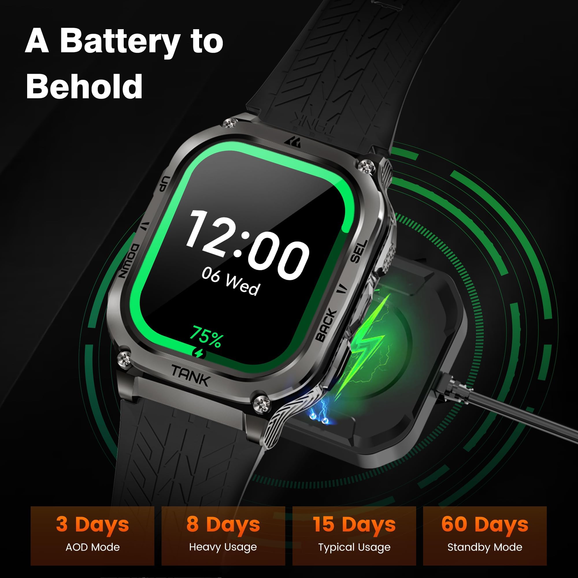 Mua AMAZTIM Smart Watch 60 Days Battery Life 5ATM Waterproof Swimming Mua AMAZTIM Smart Watch 60 Days Battery Life 5ATM Waterproof Swimming