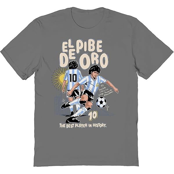 Amazon.com: Diego Maradona T Shirt Stencil D10S Adult White Short