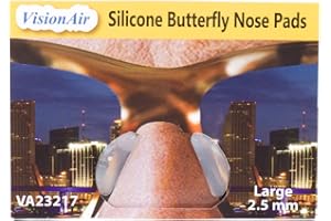 GMS OPTICAL 2.5mm 10 Pairs Eyeglass Sunglass Glasses Spectacles Anti-Slip Silicone Stick on Nose Pad Soft Anti-Slip Silicone Non Slip Clear