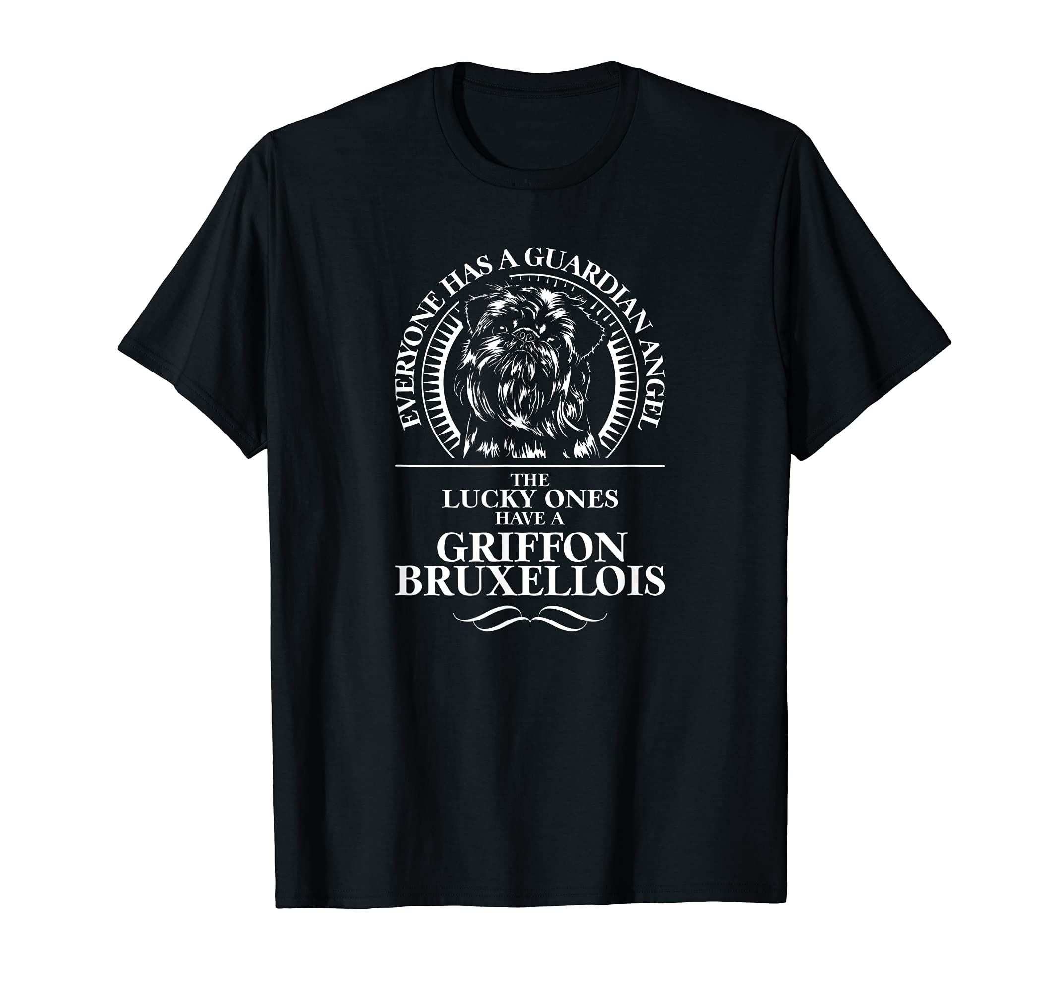 Proud Griffon Bruxellois Guardian Angel dog mom T-Shirt