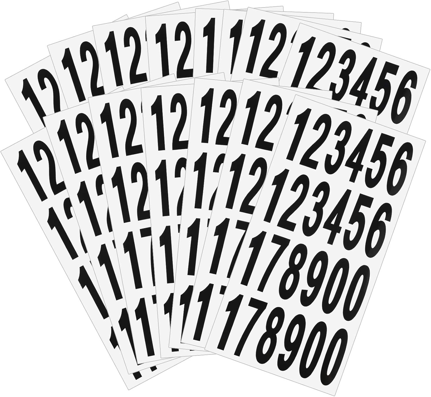 LAITER 15 PCS Bin Number Stickers Waterproof Large Number Self Adhesive Stickers Removable