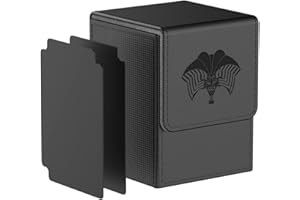 Bheddi Card Deck Box compatible with YGO Cards, Card Holder Cases with 2 Dividers per Holder, Large Size Fit 110 Cards (Exodia-Black)
