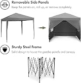 VonHaus Pop Up Gazebo 2.5x2.5m with Sides Heavy Duty Steel Frame Weatherproof view 3