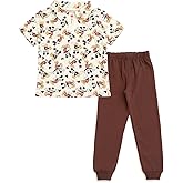 Disney Polo Shirt and Fleece Jogger Pants Outfit Set Toddler to Big Kid Sizes (2T - 10-12)