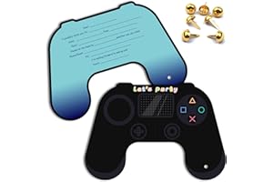 Funnlot 12PCS Gaming Birthday Invitations Boy,Double-Sided Party Invitations Kids Funny Birthday Cards for School Activities 