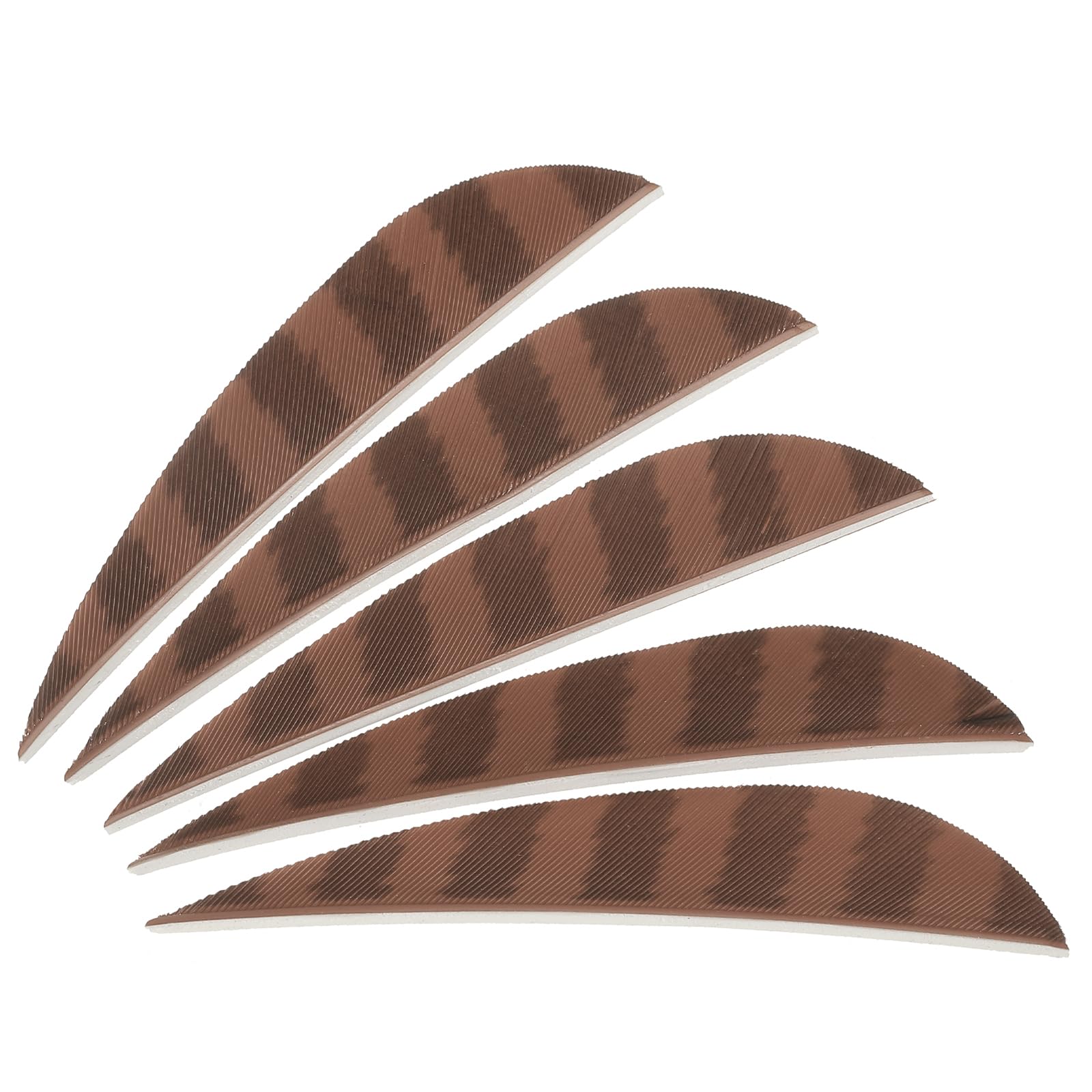 PATIKIL Shield Cut Vanes, 20 Pack 3 Inch Arrow Fletch Turkey Feather Fletch Right Wing Fletching for DIY Target Shooting, Brown