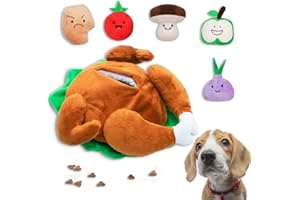 Lepawit Thanksgiving Turkey Dog Toys, Hide and Seek Fall Dog Toys, Squeaky Interactive Puzzle Dog Toys for Boredom and Stimulation, Thanksgiving Gifts for Small and Medium Dogs
