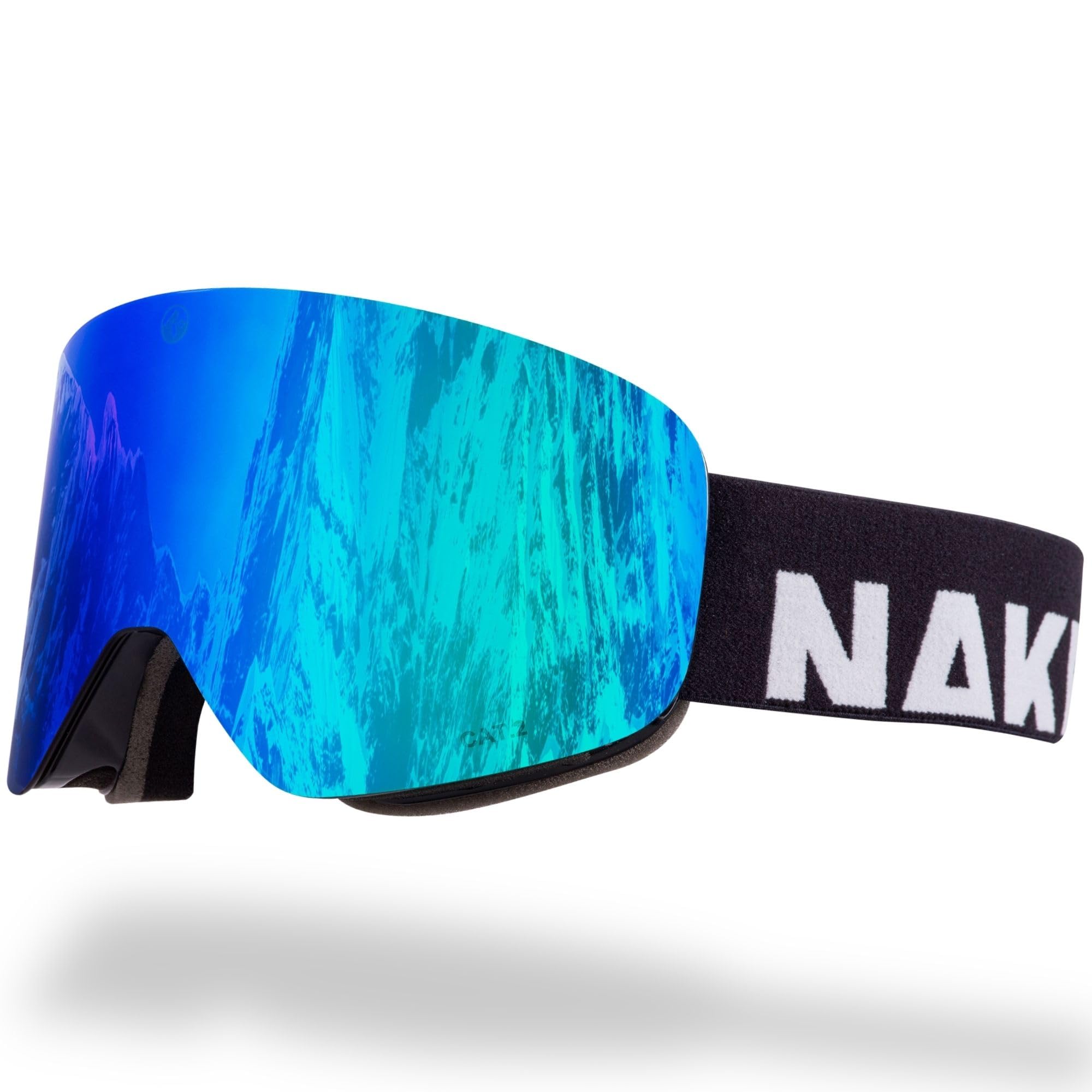 NAKED Optics Ski Goggles Men Ski Goggles Women Snowboard Goggles (TROOP EVO OTG Black, Without Bad Weather Glass)