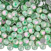 Blinginbox Rhinestones for Crafting,Flatback Rhinestones Glass Gems Stones Round Gemstones Non-Hotfix Crystal for Crafts Nail Decoration,Seafoam Green Opal(2.7-2.9mm) SS10/1440pcs