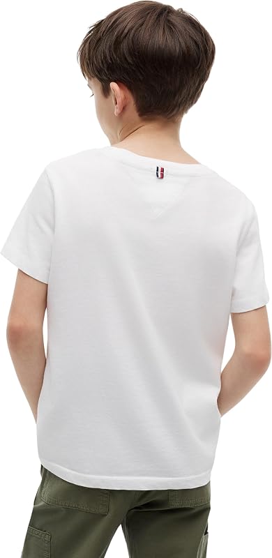 Jungen Boys Basic Cn Knit S/S Kb0kb04140 Kurzarm Strickoberteile, Weiß (Bright White), 122 EU