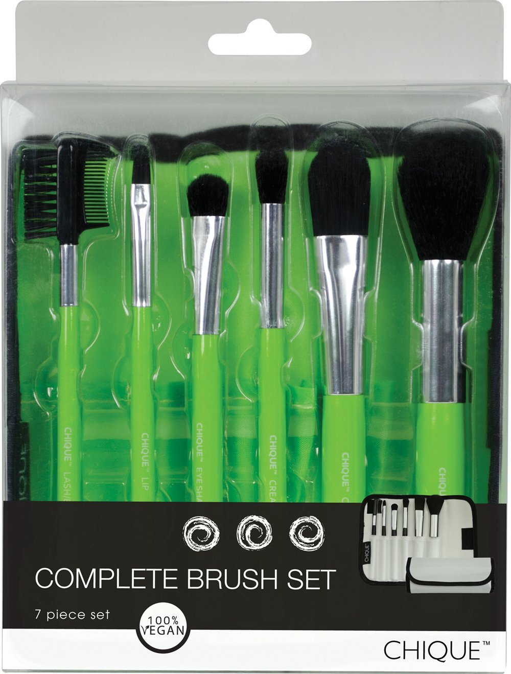 Royal & Langnickel Chique Complete Brush Set with Case, Lime