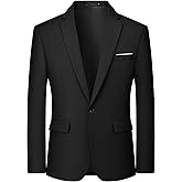 MAGE MALE Men's One Button Blazer Casual Solid Color Suit Jacket Slim Fit Lightweight Sport Coats Blazers