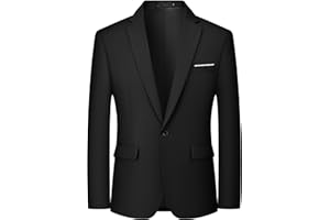 MAGE MALE Men's One Button Blazer Casual Solid Color Suit Jacket Slim Fit Lightweight Sport Coats Blazers