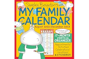 Sandra Boynton's My Family Calendar 17-Month 2022-2023 Family Wall Calendar