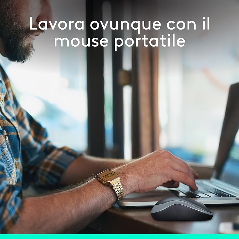 M185 Mouse Wireless, 2,4 GHz con Mini Ricevitore USB
