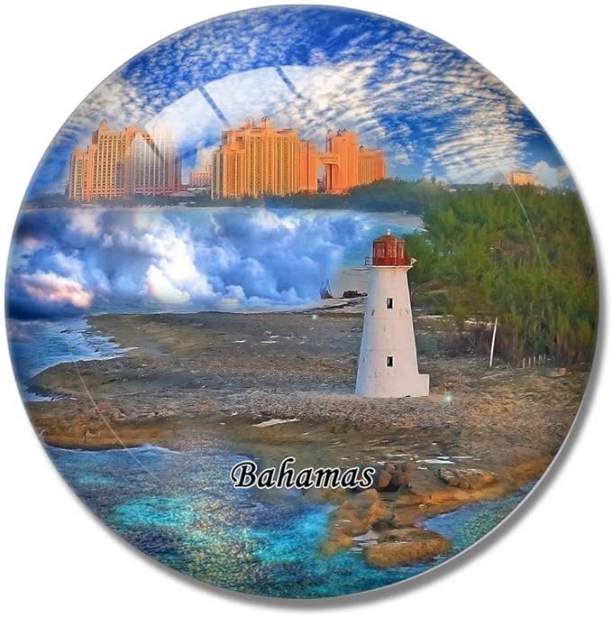 Bahamas Magnet Atlantis Nassau Bahamas 3D Fridge Magnet Crafts Souvenir Crystal Refrigerator