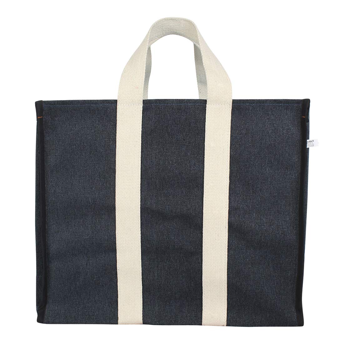 DOUBLE R BAGS Big Eco Cotton Canvas Shopping Bags for Carry Milk Grocery Fruits Vegetable with