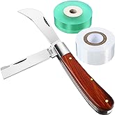 Grafting Knife with 2 Grafting Tape for Pruning Budding Fruit Tree Floral | Double Blades Design, Plant Repair Kit, Budding Pruning Tool, Fits Fruit Tree Floral Stem Grafting