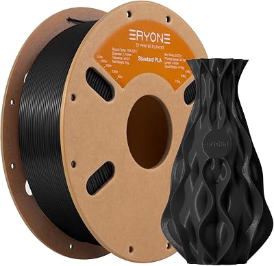 ERYONE PLA Filament 1.75mm Carbon Black 1kg 3D Printer PLA +/-0.03mm