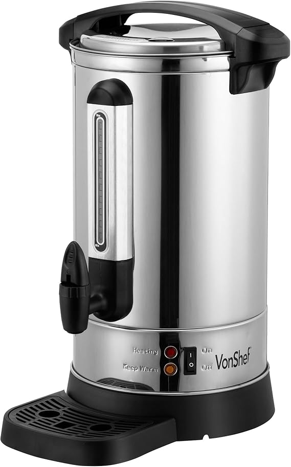 VonShef Catering Urn, Stainless Steel Hot Water Dispenser Perfect for