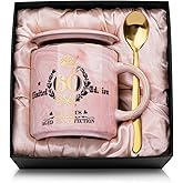 60th Birthday Gifts for Women - Fabulous 1966 Aged to Perfection Happy Birthday Mug - Limited Edition 60th Pink Coffee Mug Printed with Gold, Gift Idea for Turning 60 Years Old Women, Gift Boxed