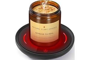 PUSEE Candle Mug Warmer, Gravity-Induction Coffee Mug Warmer for Desk with 2 Temp Settings, Auto Shut Off Coffee Cup Warmer, Beverage Warmers Heating Plate for Coffee, Tea, Milk and Candle Wax