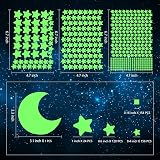 GLOCARNIVAL Glow in The Dark Stars Decor Ceiling 452PCS Moon Kit Kids Room view 3