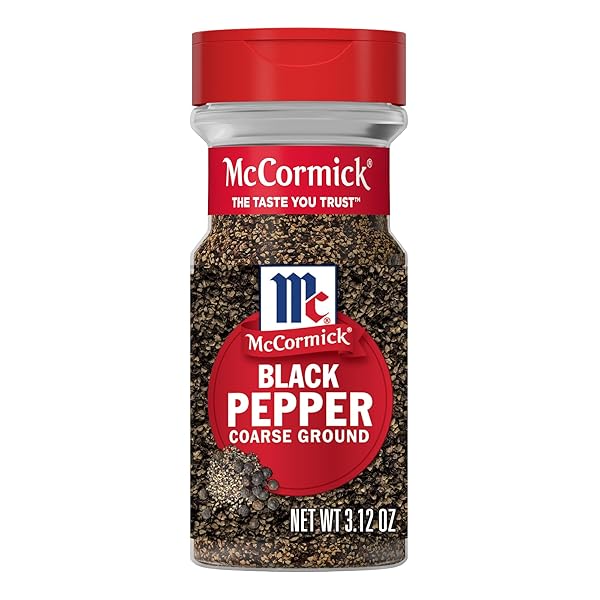 MCCORMICK COARSE GROUND BLACK PEPPER, 3.12 OZ