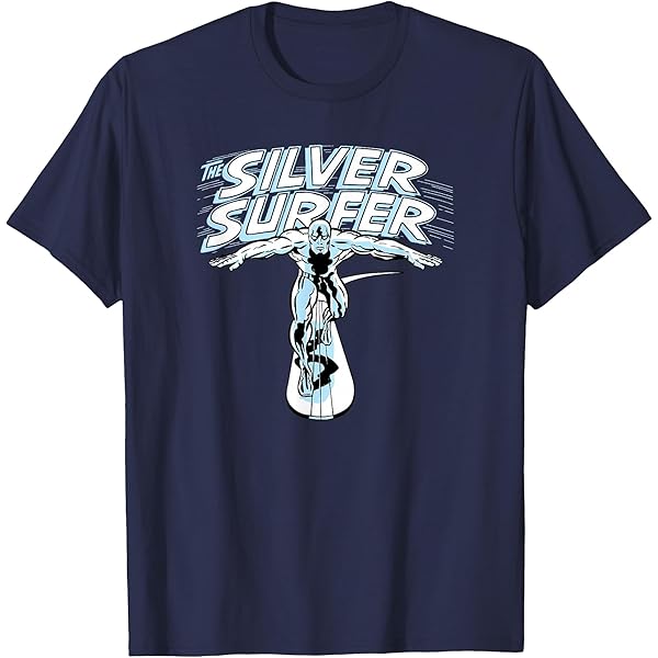 Amazon.com: Marvel Fantastic Four Silver Surfer Vintage Portrait T