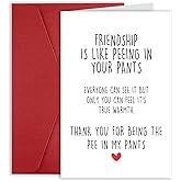 Bhiosng Funny Best Friend Birthday Card, Friendship Day Card for Men Women, Cute Bestie Best Friends Valentine's Day Card, Friendship Gift For Her, Friendship Thank you Card for Him Her