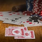 1ABOVE Twin Pack Playing Cards Red Blue Plastic Coated Durable view 7