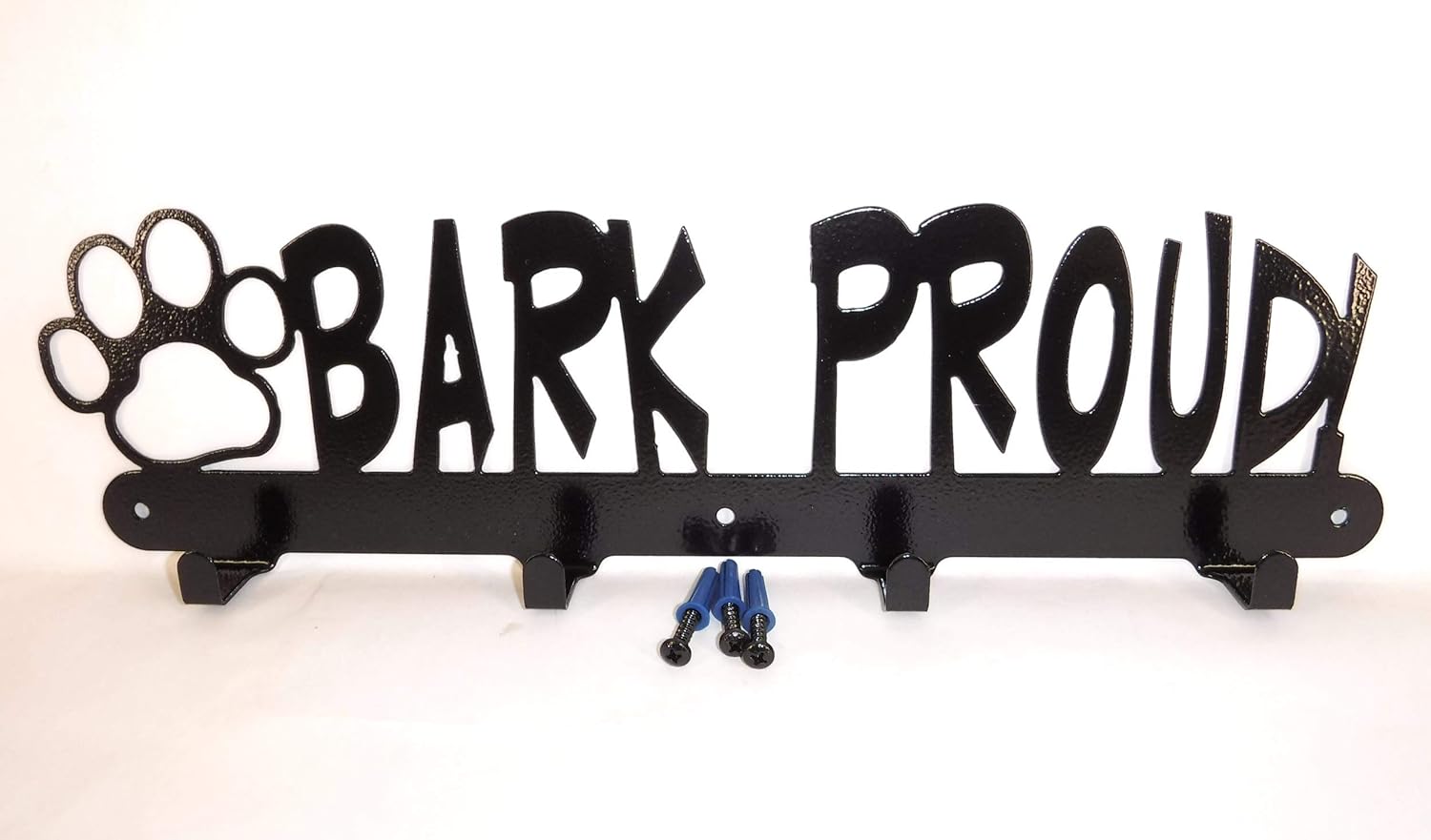 Dog Leash Collar Storage Hooks Bark Proud Solid Steel