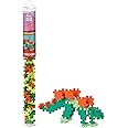 Plus Plus 3D Dinosaur Figure Building Block Set, 70 Mini Interlocking Puzzle Pieces, Fun Stem Toys for Kids - Stegosaurus Maker Tube