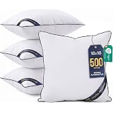 Premium Decorative Throw Pillow Inserts 18x18, Kids Throw Pillows, 4-Pack | Throw Pillow Inserts, Extra Filled, Plush & Suppo