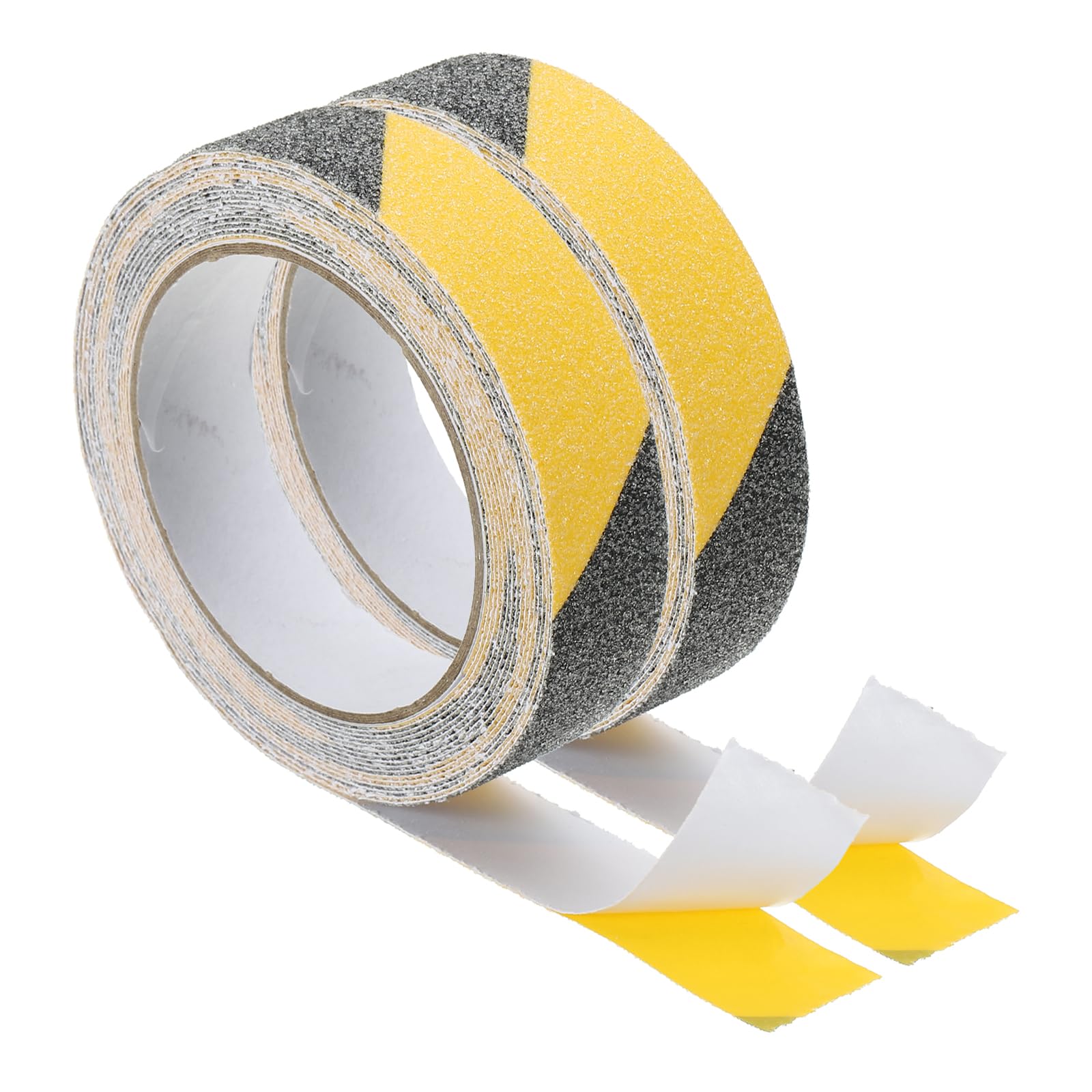PATIKIL 1 Inch x 16 Ft Anti Slip Traction Tape, 2 Pack Non-Slip Grip Tape Non Skid Tread Safety Tape for Stairs Steps Scooter Deck, Yellow and Black