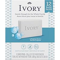 Ivory Bar Soap Original Scent, 1.08 Kg Total (12 Count of 90 g Each)