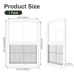1 Pack Shed Window 18" x 27" Flush Mount Window