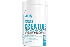 ANS Performance 100% Pure Creatine Monohydrate Powder – Unflavored, Micronized for Fast Absorption – For Muscle Growth, Reduc
