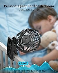 GEHEN Clip-On Fan with Sturdy Clamp, USB-Powered