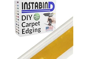 Instabind Carpet Binding - Regular Style, Rug Binding, Ideal for Area Rugs, Durable Hold, DIY Carpet Finishing Edge - Ice, 54 ft Rolls